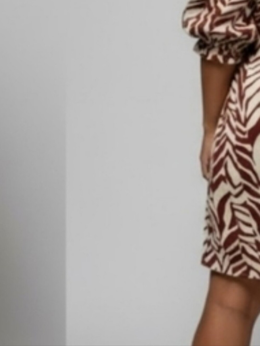 Zebra Print Milkmaid Dress Size 2 100% Cotton Eloquii